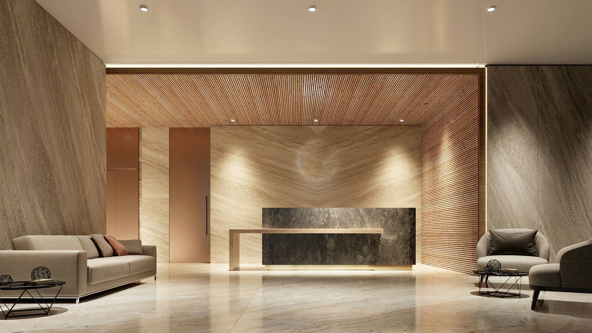 Reception of a modern business centre