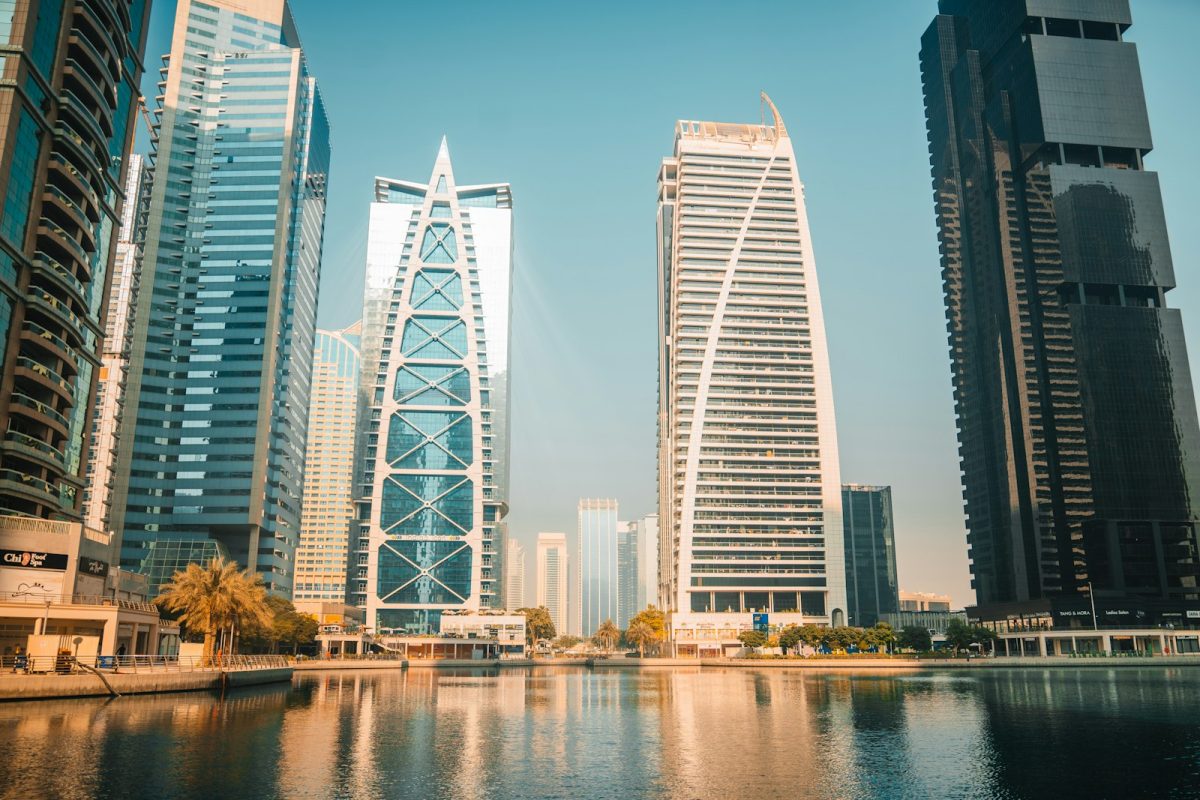 Free zone office towers at Jumeirah Lakes Towers, Dubai